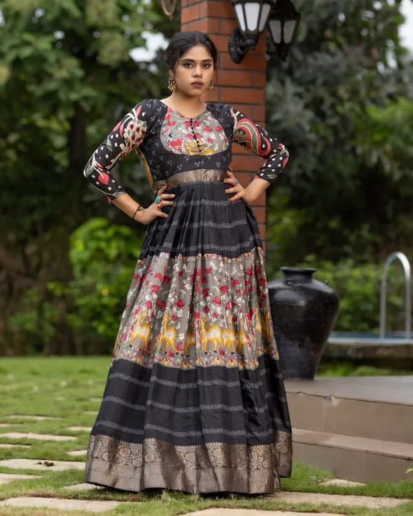 Black_Latest_Trendy_Floral_Gowns_For_Festivals_And_Weddings
