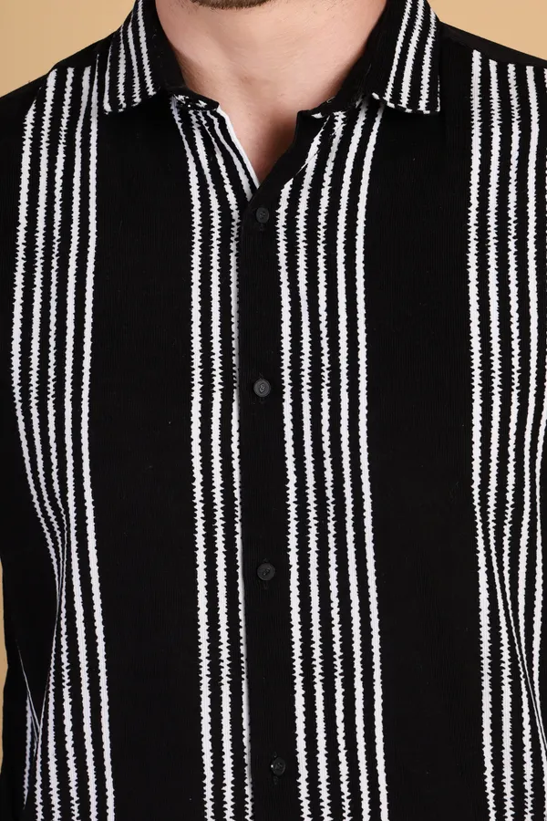Black_Cotton_Long_Shirt_For_Men