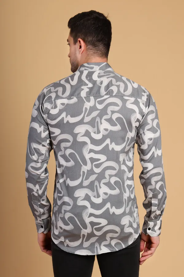 Gray_Cotton__Long_Shirt_For_Men