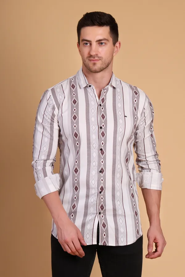 Beige_Cotton_Lycra_Medium_Shirt_For_Men