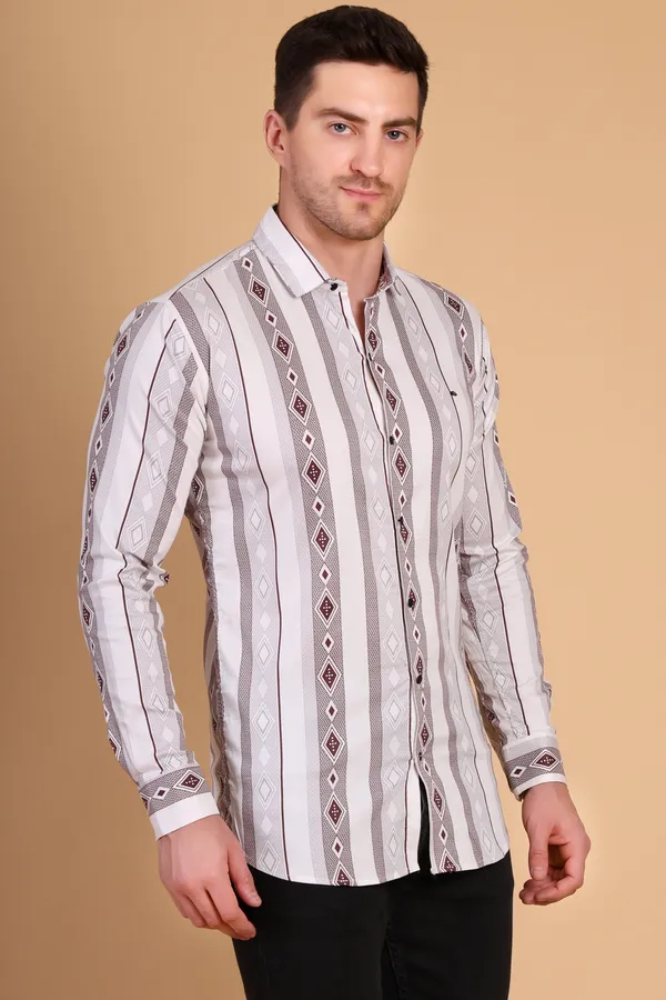 Beige_Cotton_Lycra_Medium_Shirt_For_Men