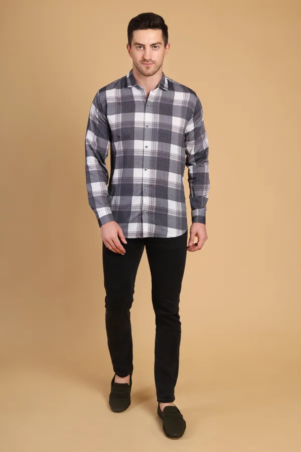 Bluish_Cyan_Cotton_Long_Shirt_For_Men