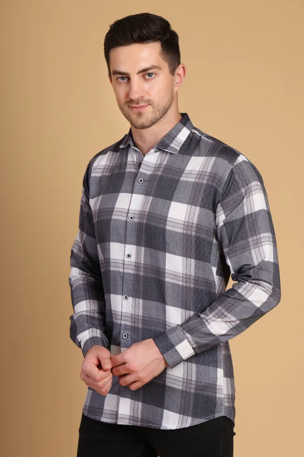 Bluish_Cyan_Cotton_Long_Shirt_For_Men