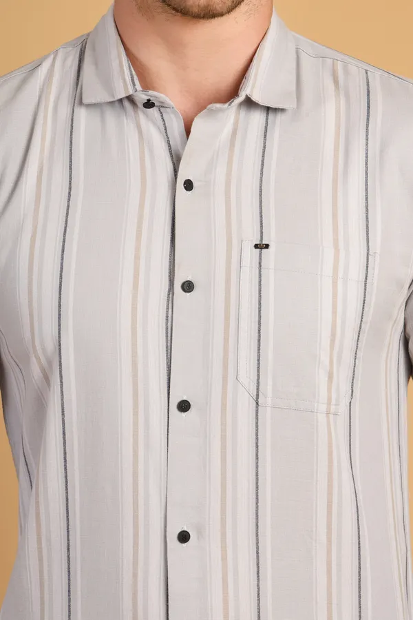 Light_Grey_Cotton_Long_Shirt_For_Men