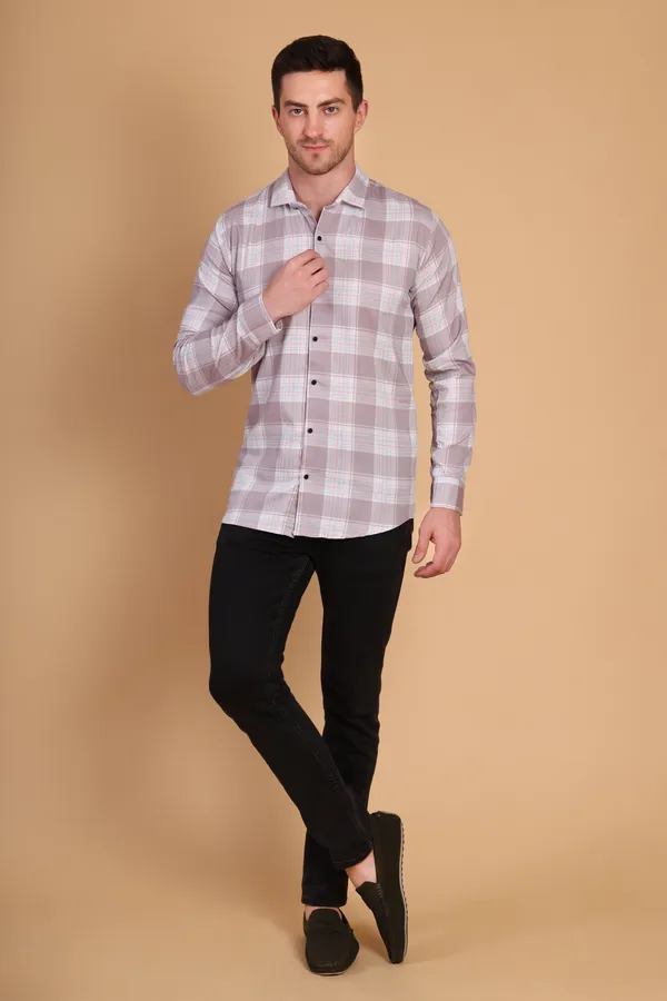 Lavender_Gray_Cotton_Long_Shirt_For_Men