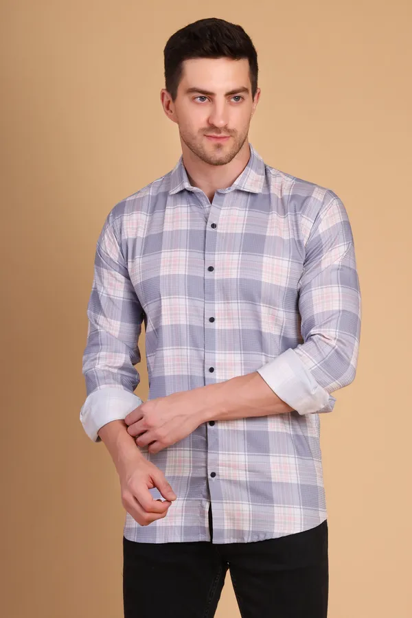Gray_Cotton_Long_Shirt_For_Men