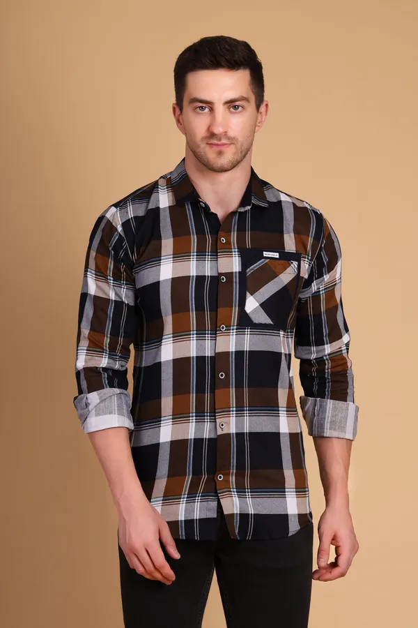 Gray_Cotton__Long_Shirt_For_Men