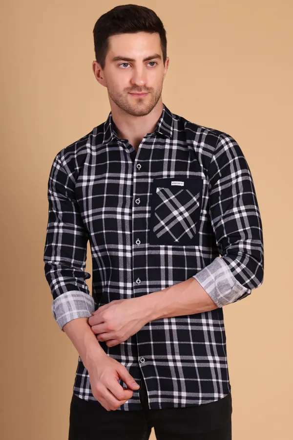 Black_Cotton__Long_Shirt_For_Men