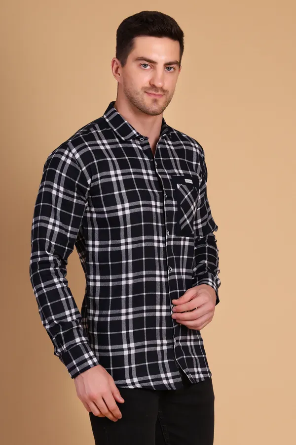 Black_Cotton__Long_Shirt_For_Men