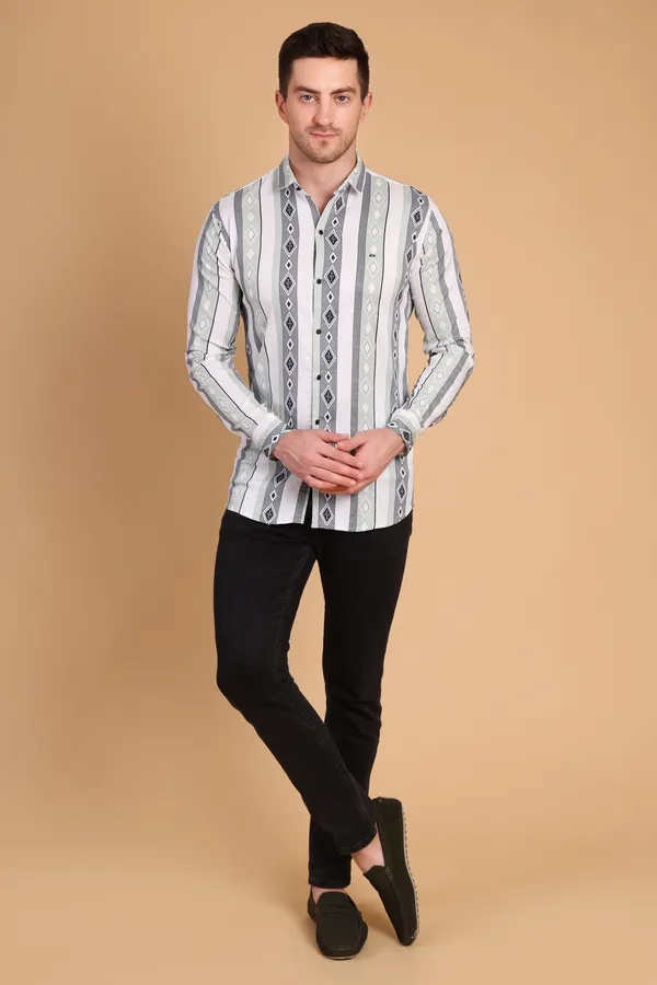 Green_Cotton_Lycra_Medium_Shirt_For_Men