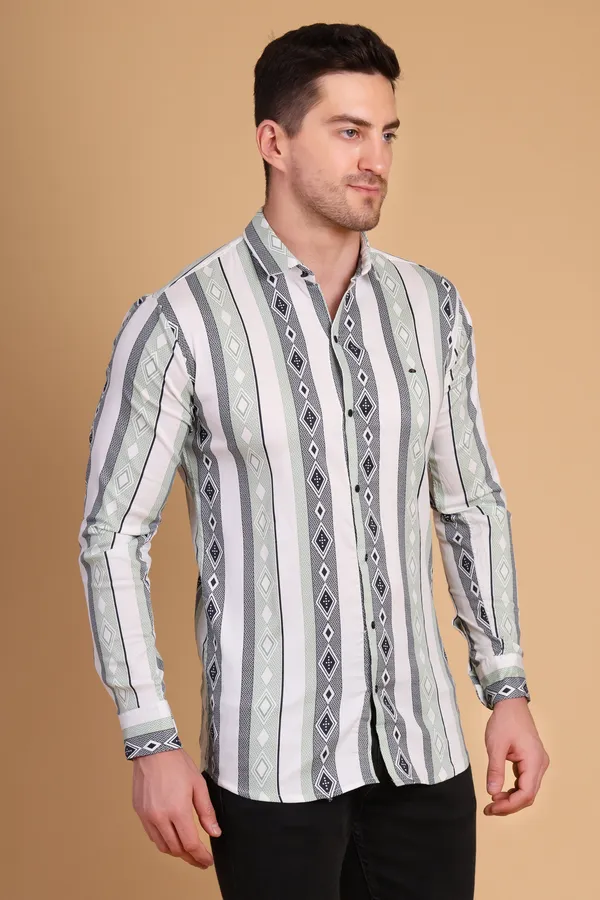 Green_Cotton_Lycra_Medium_Shirt_For_Men