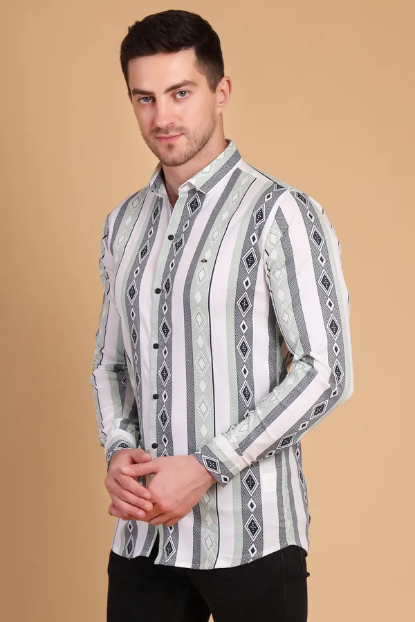 Green_Cotton_Lycra_Medium_Shirt_For_Men