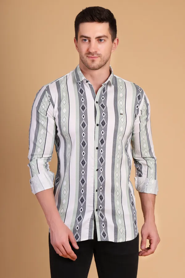 Green_Cotton_Lycra_Medium_Shirt_For_Men