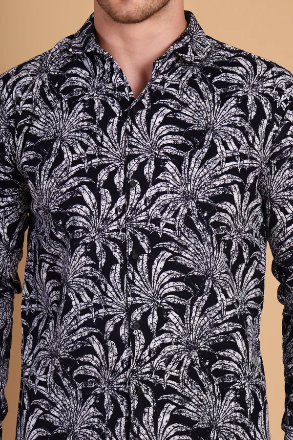 Black_Cotton_Long_Shirt_For_Men
