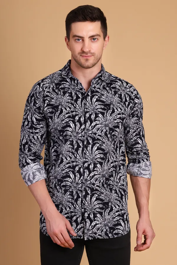Black_Cotton_Long_Shirt_For_Men