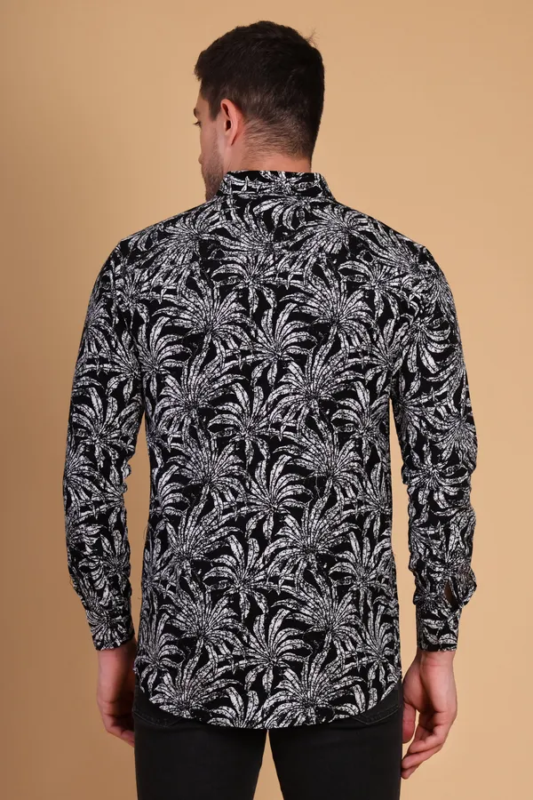 Black_Cotton_Long_Shirt_For_Men