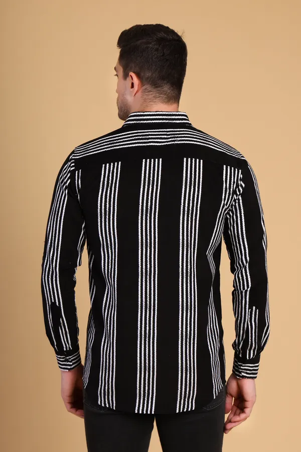 Black_Cotton_Long_Shirt_For_Men