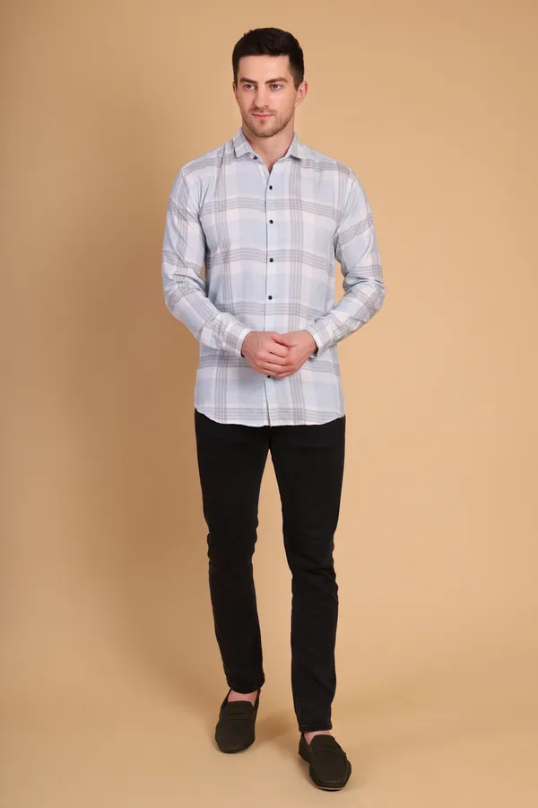 Blue_Cotton_Long_Shirt_For_Men