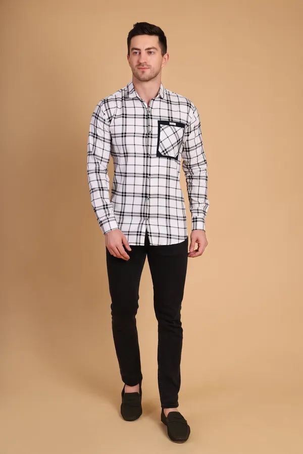 White_Cotton_Long_Shirt_For_Men