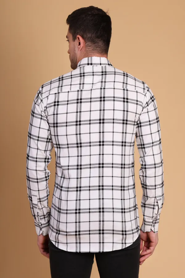 White_Cotton_Long_Shirt_For_Men