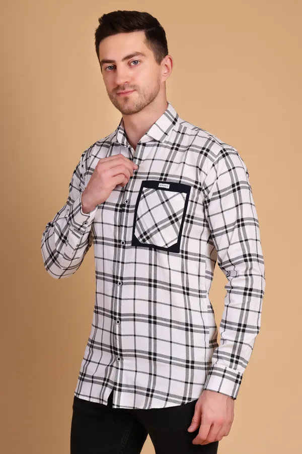 White_Cotton_Long_Shirt_For_Men