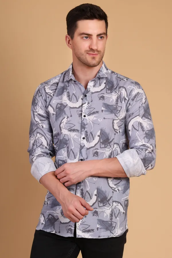 Blue_Cotton_Long_Shirt_For_Men