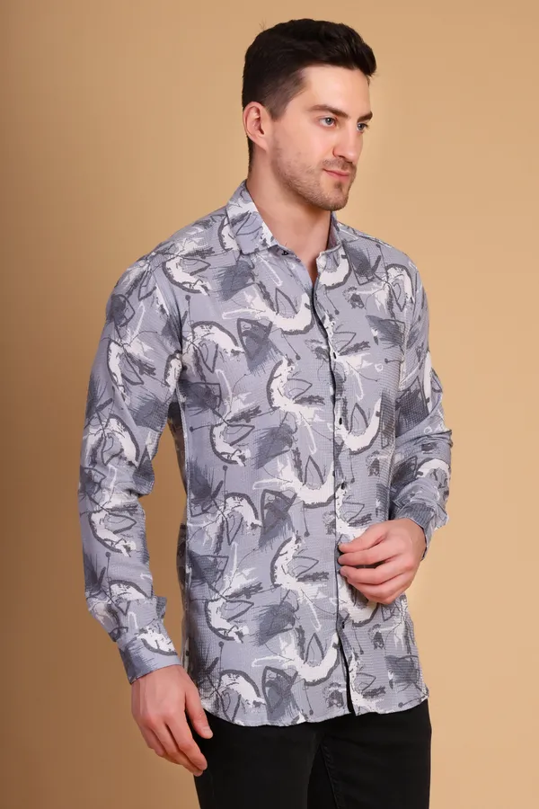 Blue_Cotton_Long_Shirt_For_Men