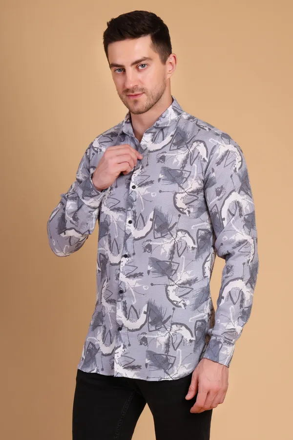 Blue_Cotton_Long_Shirt_For_Men