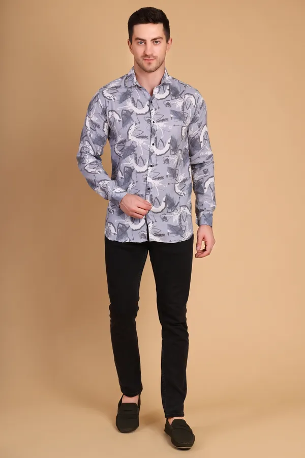 Blue_Cotton_Long_Shirt_For_Men