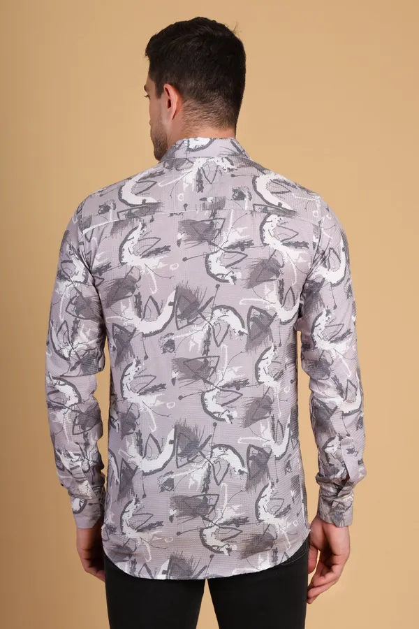 Gray_Cotton_Long_Shirt_For_Men