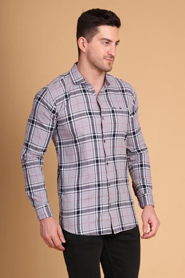 Gray_Cotton_Long_Shirt_For_Men