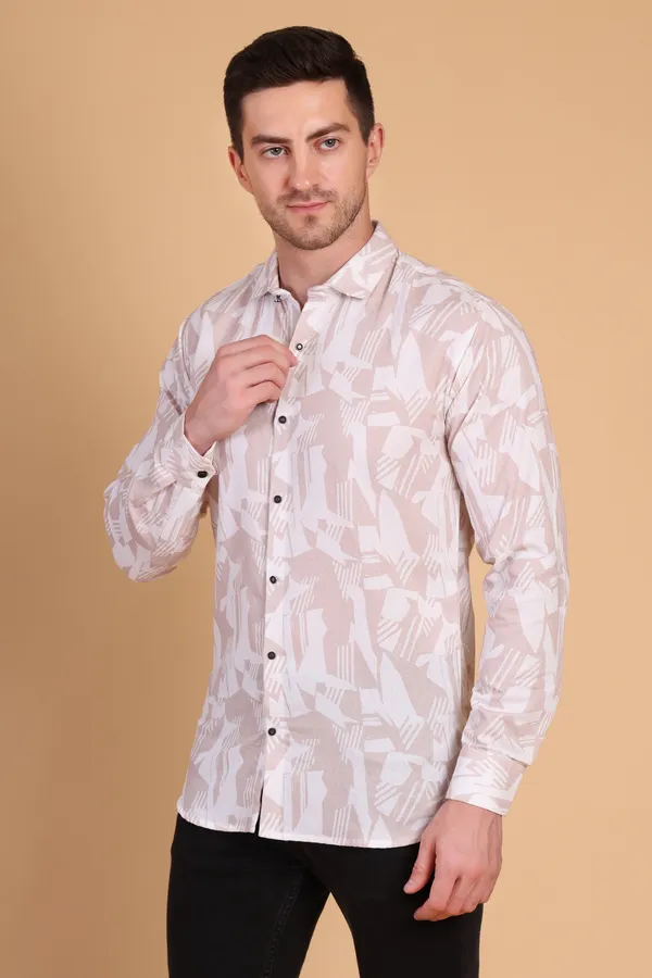 Orange_Cotton__Long_Shirt_For_Men