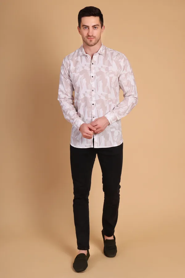 Orange_Cotton__Long_Shirt_For_Men