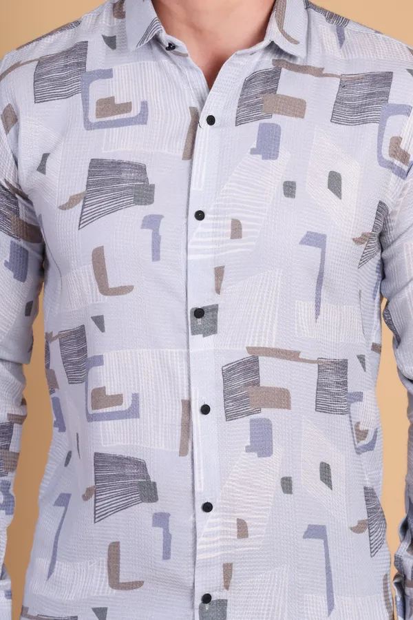 Gray_Cotton_Long_Shirt_For_Men