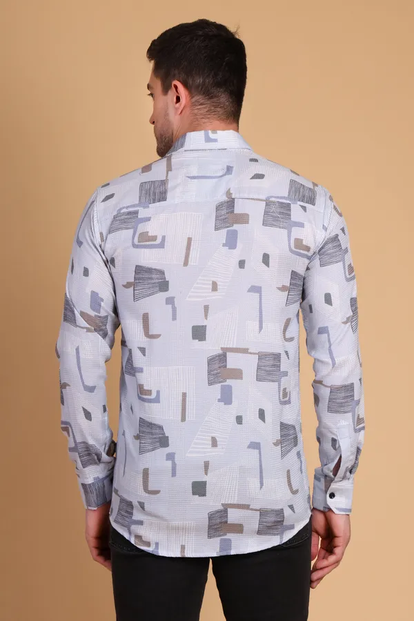 Gray_Cotton_Long_Shirt_For_Men