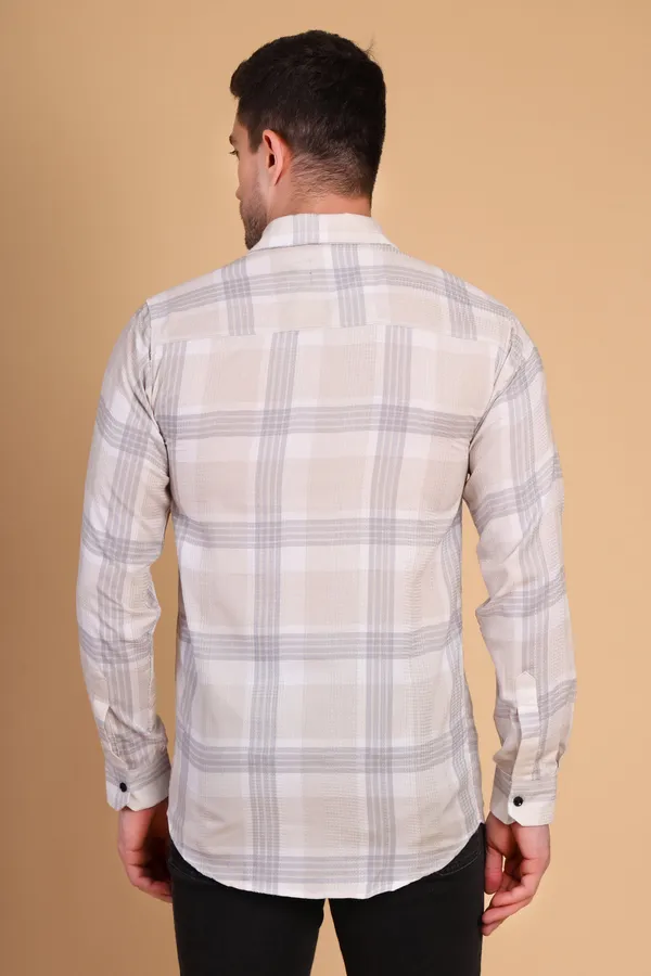 Yellow_Cotton_Long_Shirt_For_Men