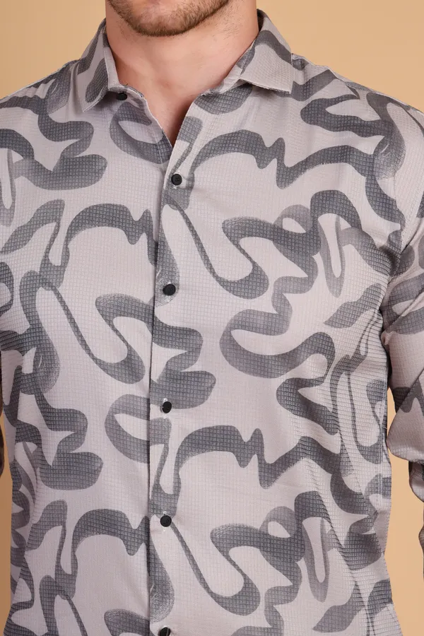 Silver_Cotton_Long_Shirt_For_Men
