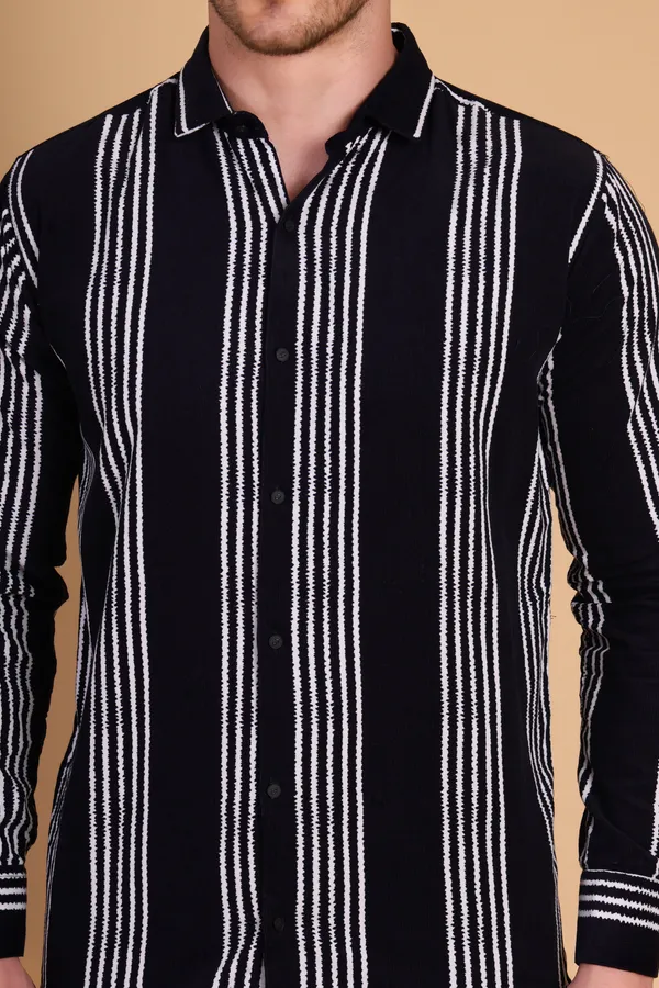 Navy_Blue_Cotton_Long_Shirt_For_Men