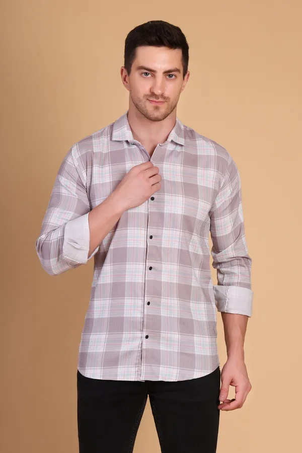 Lavender_Gray_Cotton_Long_Shirt_For_Men