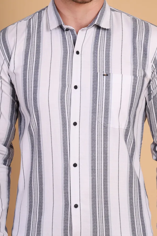 White_Cotton__Long_Shirt_For_Men