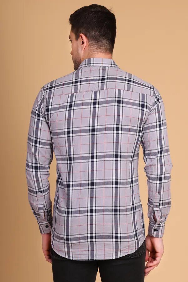 Gray_Cotton_Long_Shirt_For_Men
