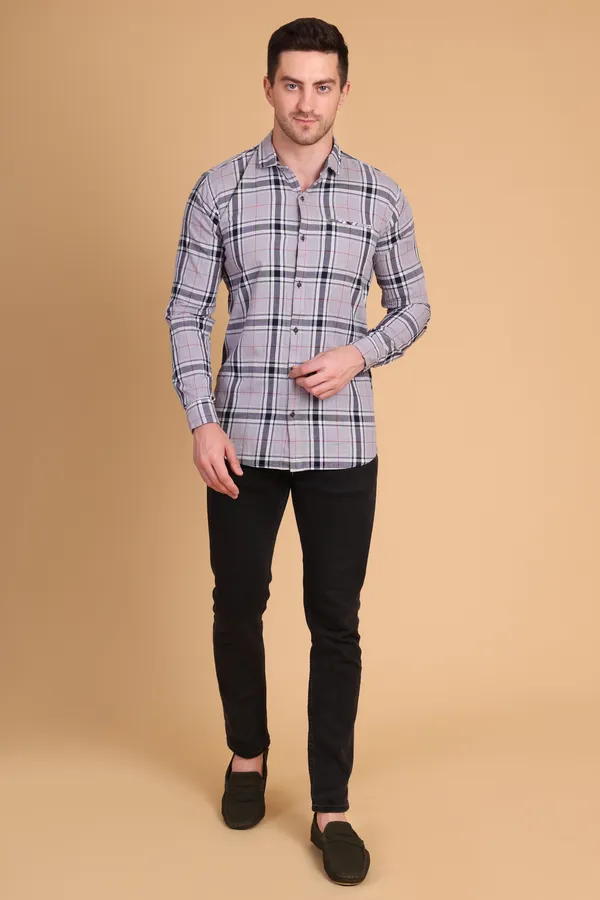 Gray_Cotton_Long_Shirt_For_Men