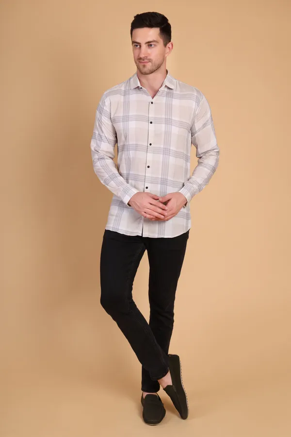 Yellow_Cotton_Long_Shirt_For_Men