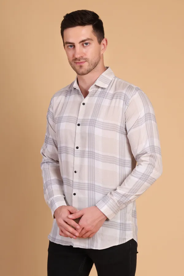 Yellow_Cotton_Long_Shirt_For_Men