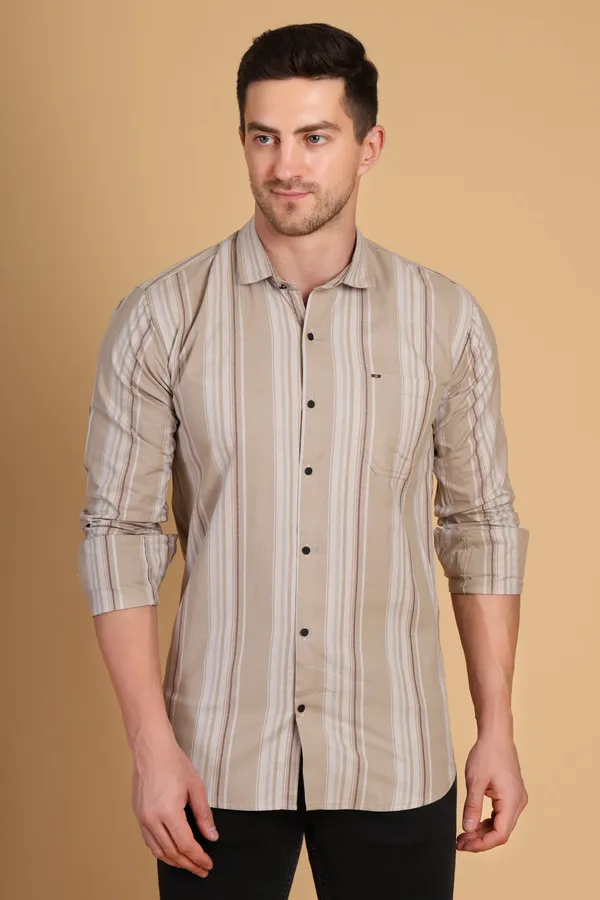 Beige_Cotton_Long_Shirt_For_Men