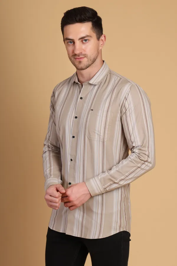 Beige_Cotton_Long_Shirt_For_Men