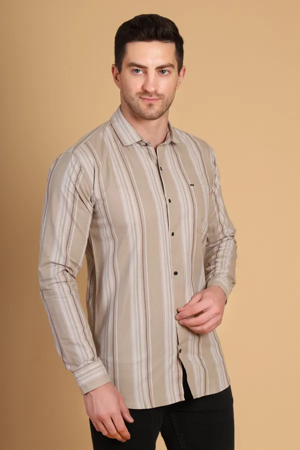 Beige_Cotton_Long_Shirt_For_Men