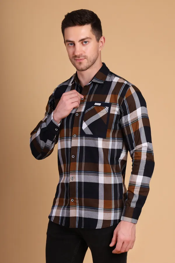 Gray_Cotton__Long_Shirt_For_Men
