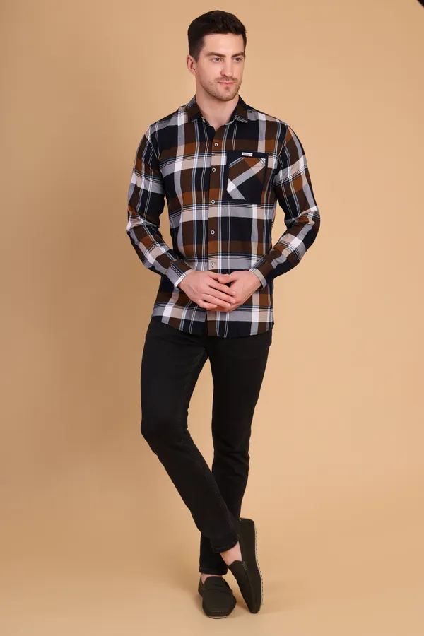 Gray_Cotton__Long_Shirt_For_Men