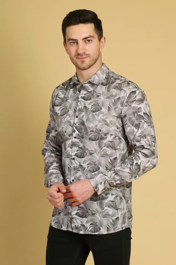 Bluish_Cyan_Cotton_Long_Shirt_For_Men